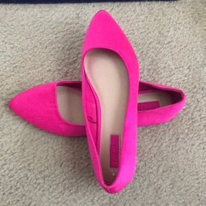 Hot pink ballet flats